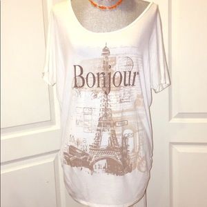 🆕 ONLY 1! Bonjour Eiffel Tower Tunic Top